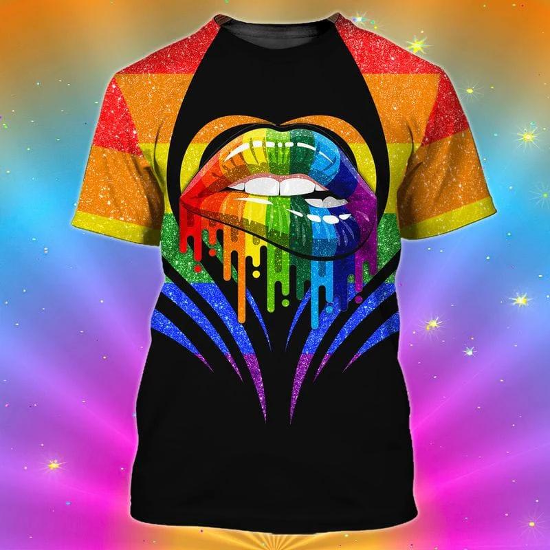 

LGBT Pride 3D Printed T Shirt For Men LGBTQ Gay Couples T-shirt Love is Love Rainbow Flag Short Sleeves Tops Round Neck Tees 6XL
