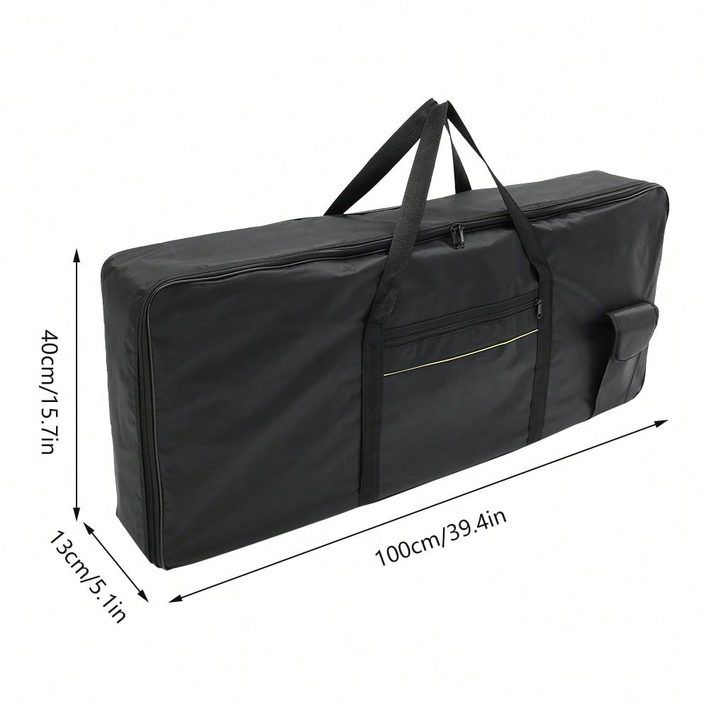 61 Key Instrument Keyboard Bag Oxford Cloth Thickened Piano Protection Bag Storage Bag Portable Waterproof Vibration-resistant Piano Case with Handle