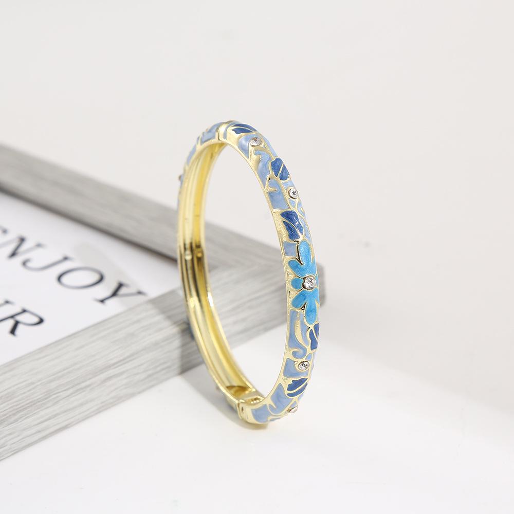 Cloisonné Open Enamel Color Block Handcrafted Bracelet