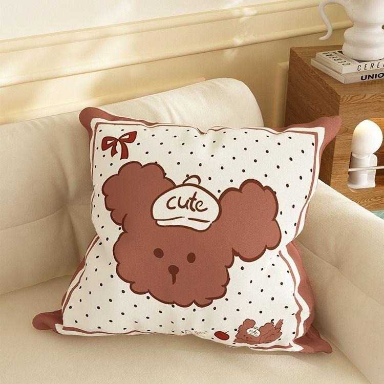 Cartoon Pillow, Sofa, Living Room Cushion, High-end Double-sided Pillowcase, Bed Pillow, Office Nap Pillow, Cute