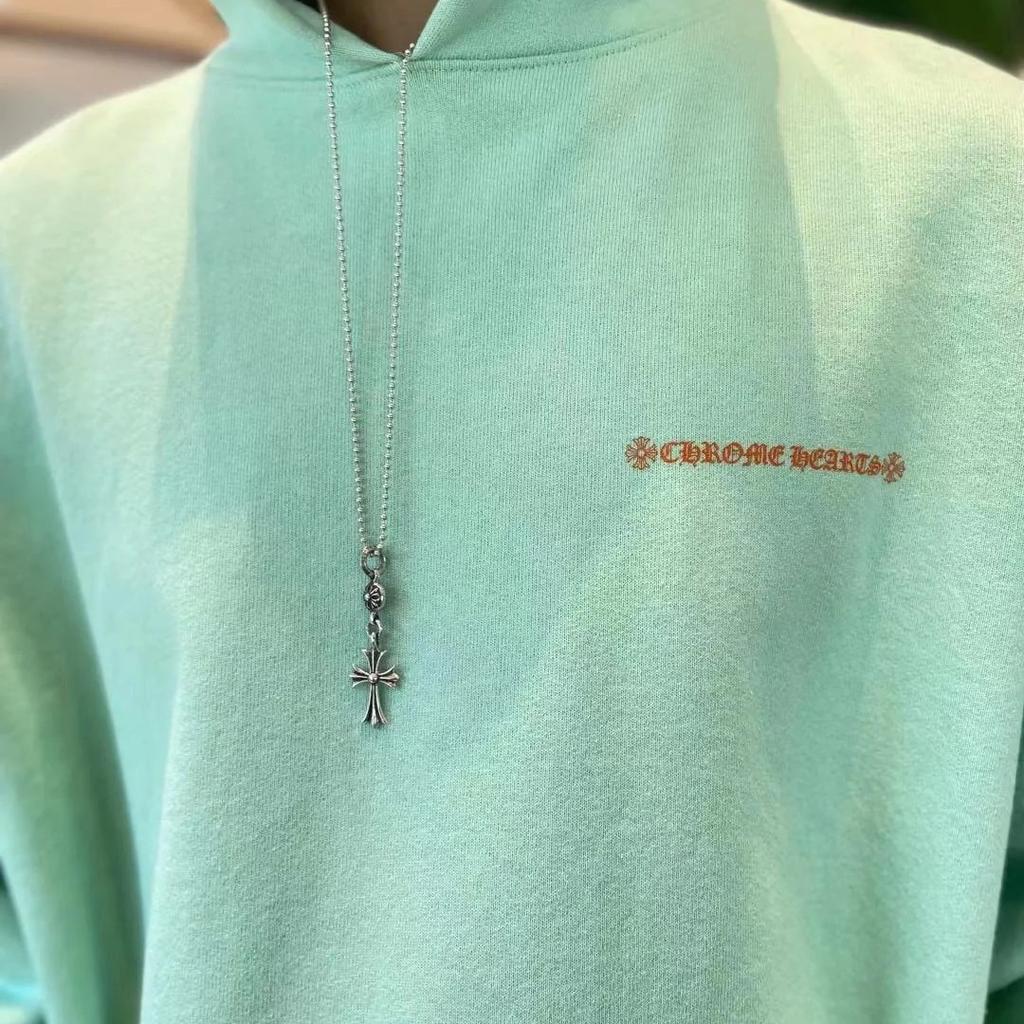 8393 CHROME HEARTS 2025 New Spring and Autumn Plus-size Thin Style Classic Style Logo Hooded Sweatshirt for Couples