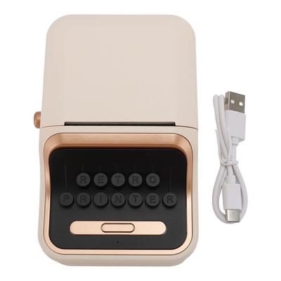 Bluetooth Label Printer Portable Vintage Style 30 To 52mm Label Portable Thermal Label Printer for