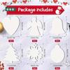 30Pcs Sublimation Christmas Ornaments, Blank Pendants, Double Side Heat Transfer