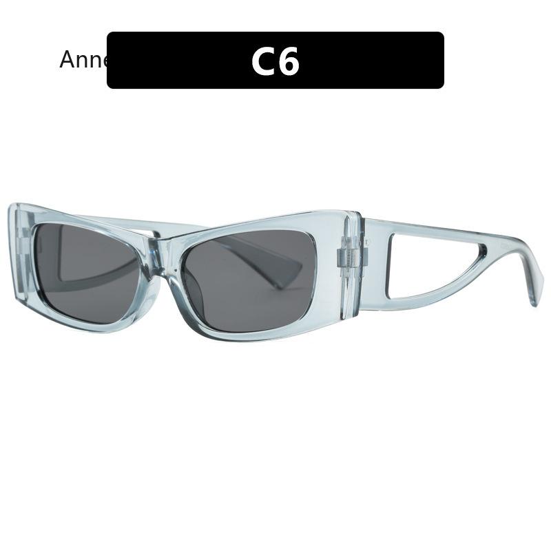 Vintage Retro Stil Sonnenbrille Herren Rechteckige Form Ausgehöhlter Bügel Sonnenbrille Damen Europäisch Amerikanischer Stil Damen Sonnenbrille