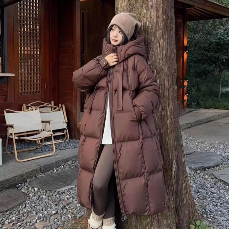 

Модное и свободное повседневное длинное пальто с капюшоном для женщин, идеально подходит для зимы XL