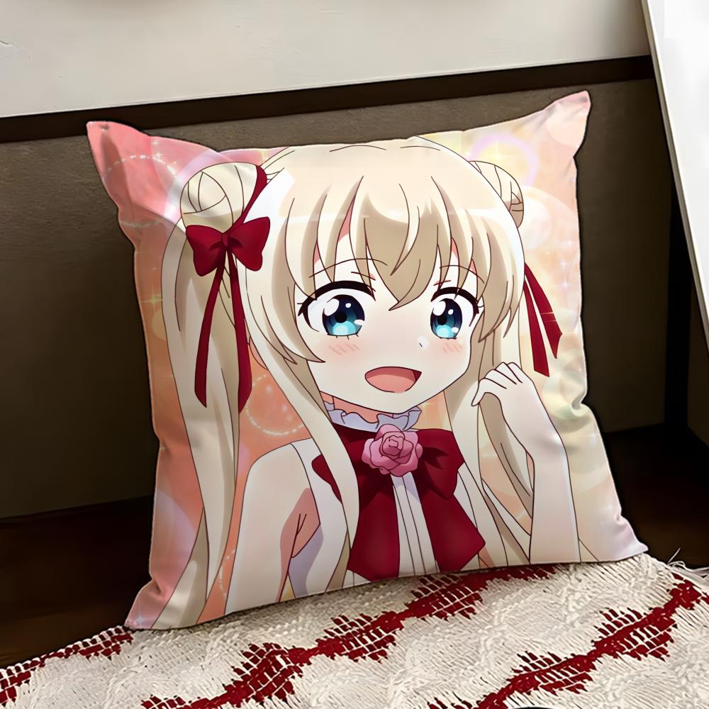 Uchi no Maid ga UUzasugiru Cushion Cover Reversible Soft Durable Pillow Cover Home Car MultiScene Use for Daily Comfort