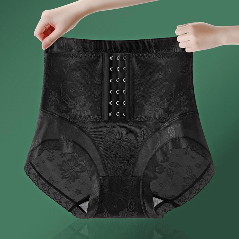 Mid Waist Postpartum Body Shapers Mesh Seamless Underwear Comfortable Butt Lifter Briefs  Ladies