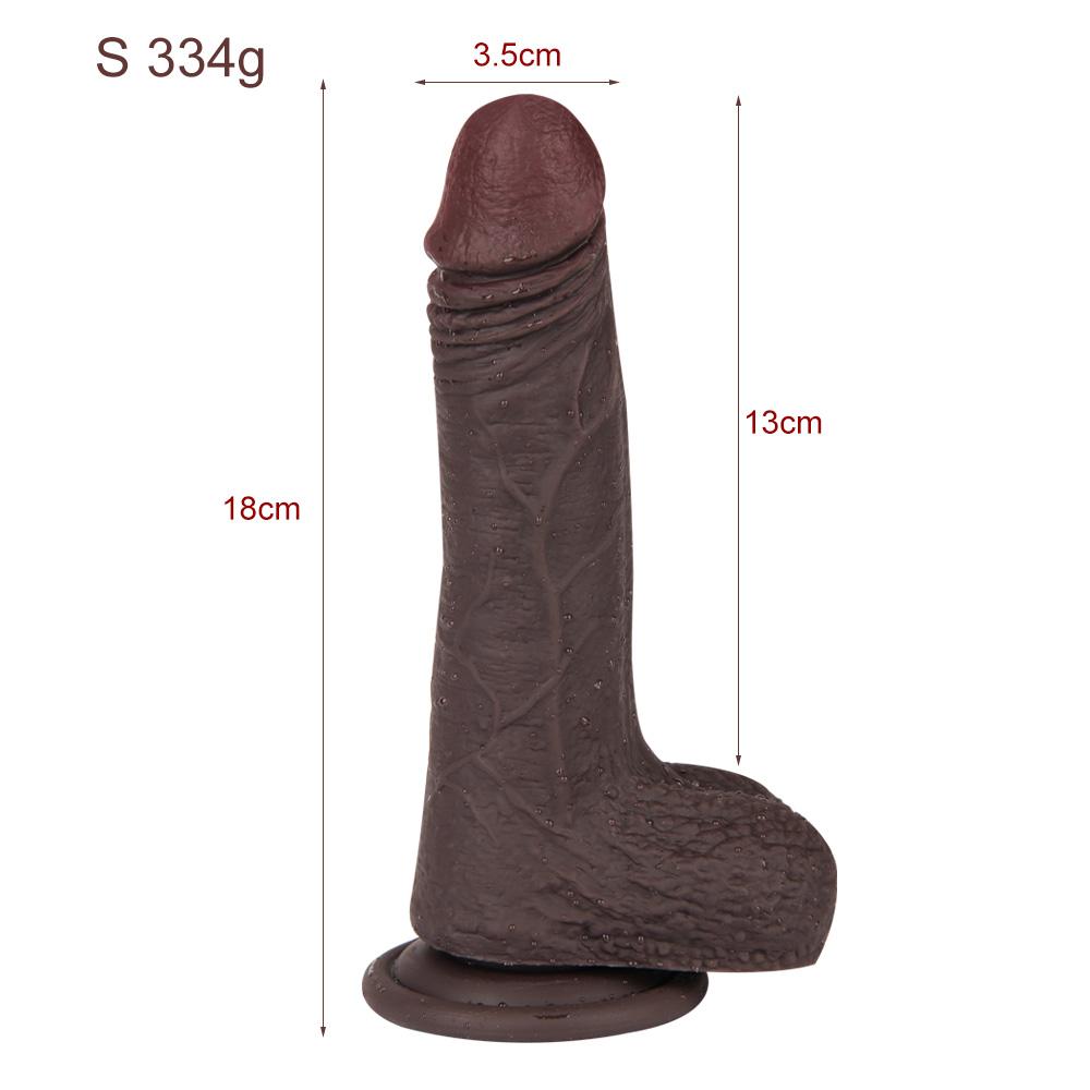 Black Oversized Realistic Dildo Stallion Soft Meat Stick Liquid Silicone Dildo Female Masturbation Orgasm Artifact Sex Toys