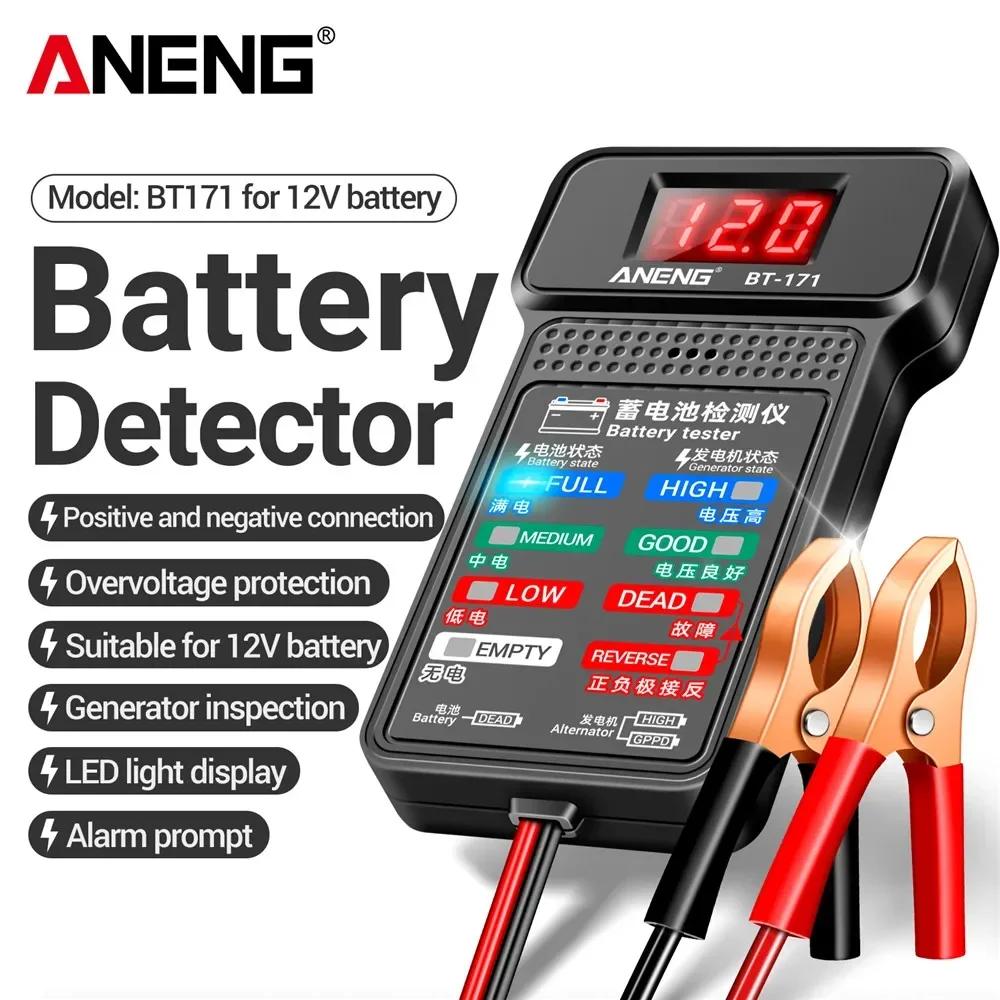 Multifunctional ANENG BT171 Battery Testers 12V Auto Repair Industry Detection with LED Reverse Display Screen Electrician Tool Storage Battery Tester