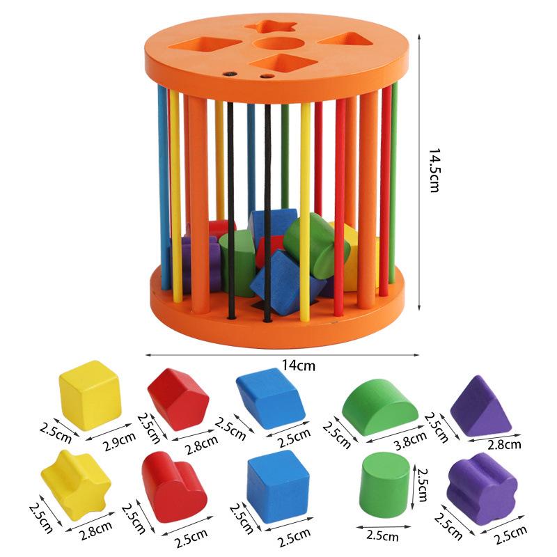 

Montessori Rainbow Stacking Toy for Early Education: Shape Matching, Color Recognition, and Fine Motor Skills Development