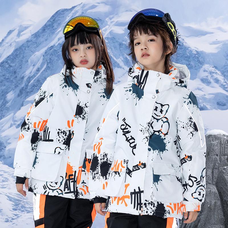 Kids' Waterproof Winter Ski Suit - Windproof, Warm, Thickened Snowboard Clothing