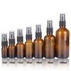1 PC 5ml 10ml 15ml 20ml 30ml 50ml 100ml Amber Glass Alcohol Disinfectant Spray Bottle with Fine Mist Sprayer for Essential Oils