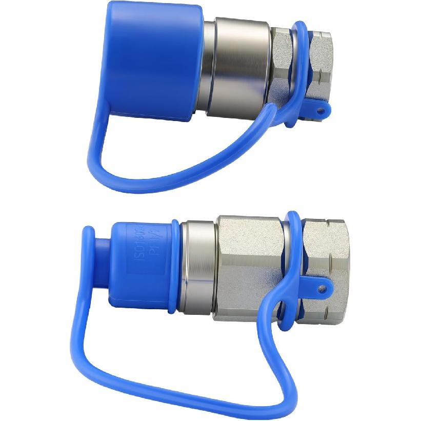 

MEASUREMAN Синие пылезащитные колпачки-заглушки для гидравлических быстроразъемных муфт с плоским лицом 1/2 , 4 комплекта резиновых крышек для корпуса 1/2 Bobcat Skid Steer с плоским лицом