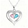 New Two-Color Water Drop 12 Zodiac Heart Necklace: Custom Engraved Jewelry Gift