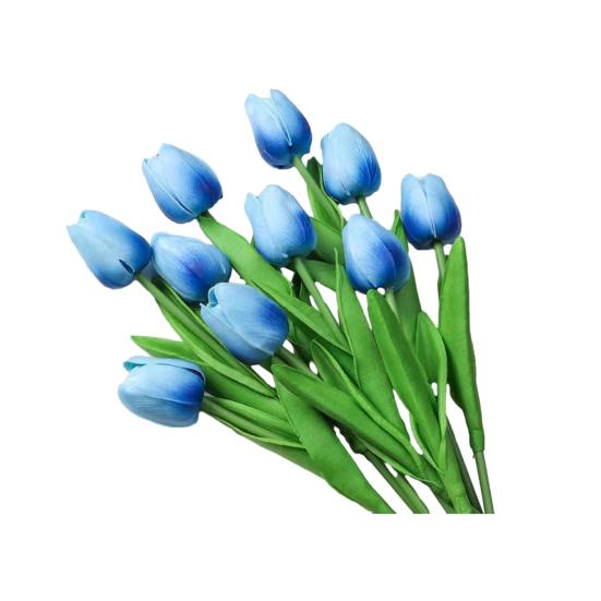 10 Pcs Artificial Tulip Flowers Faux PU Tulip Bouquet with Long Stem Real Touch Flower Arrangement for Wedding Table Centerpiece Mother's Day Spring