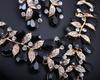 Glam European & American Statement Rhinestone Necklace and Earring Set for Women - Evening & Dinner Accessories.