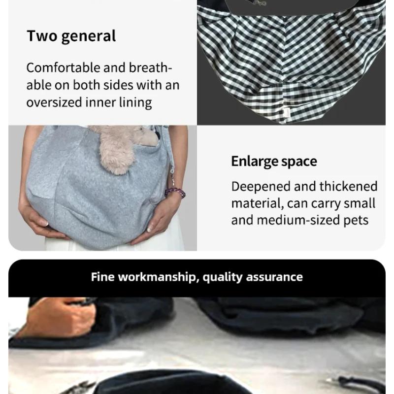 Plush Toy Bag For Small Pets Rabbit Fashion Shoulder Carrier Breathable Daily Outing Comfortable Strap Handbag Tote