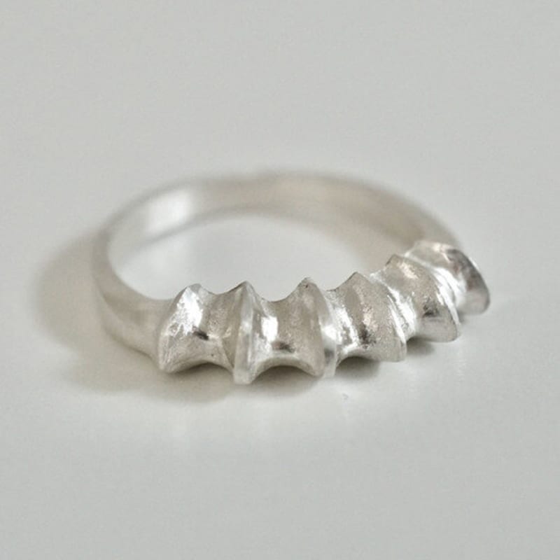 vacactsilver several pointed ring