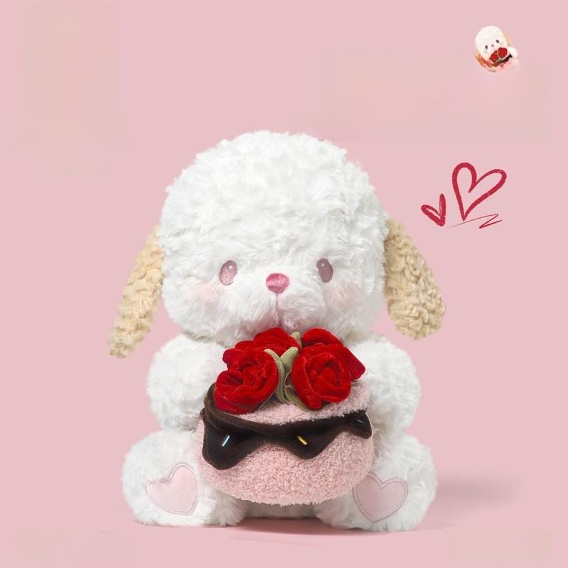 Cute Dog Plush Toy For Valentines Day Gift For Her And Him With Soft Pp Cotton