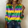 Women's Shirt Blouse Print Button Long Sleeve Casual Basic Shirt Collar Regular Top