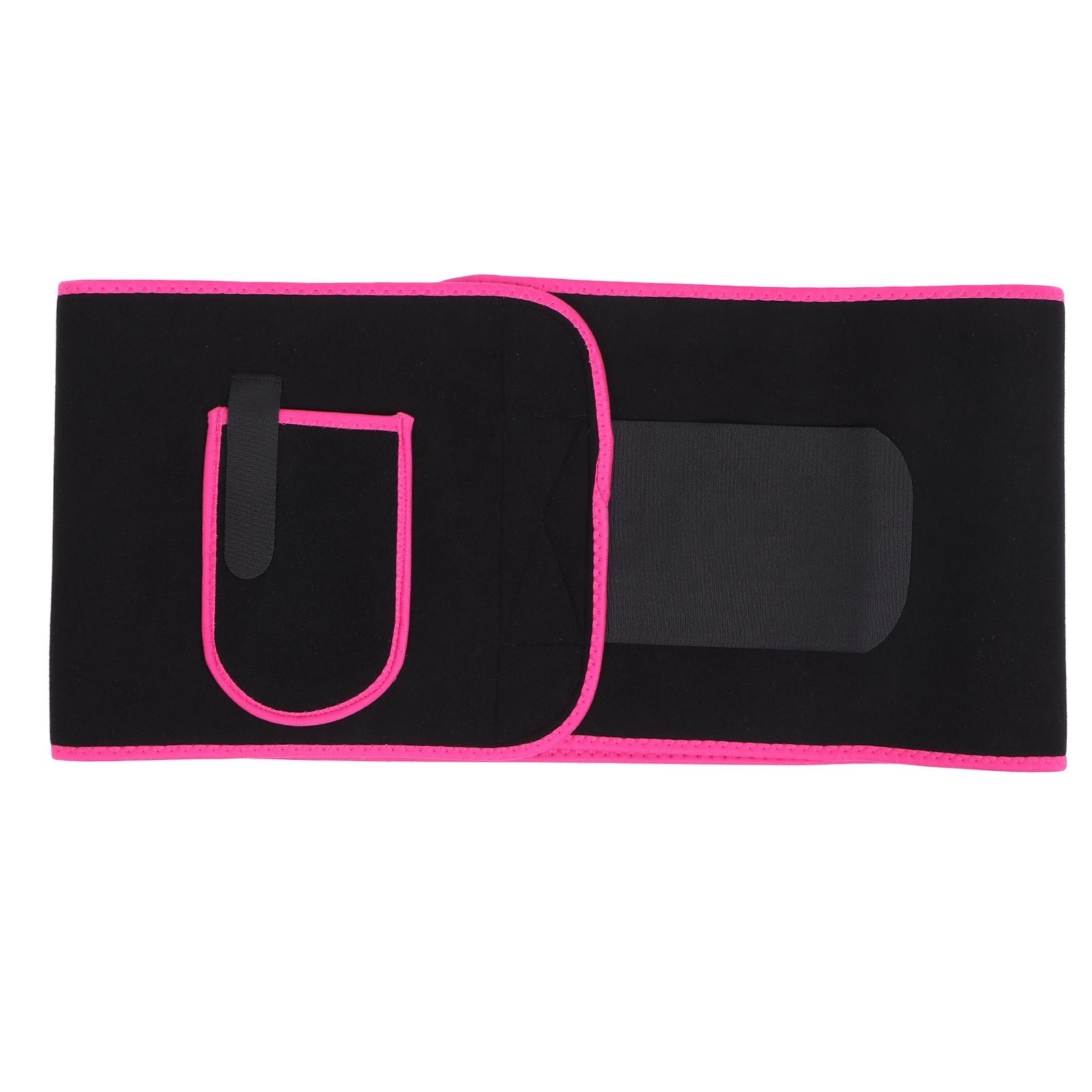 

Waist Trainer Fitness Belt Fat Burning Neoprene Body Slimming Shaping Belt with Pocket Rose Red