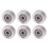 16Pcs 3D Printer Polycarbonate Pulley Transparent Rustproof Robust Bearing Pulley Wheel for Anet