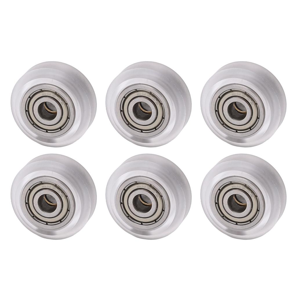 16Pcs 3D Printer Polycarbonate Pulley Transparent Rustproof Robust Bearing Pulley Wheel for Anet