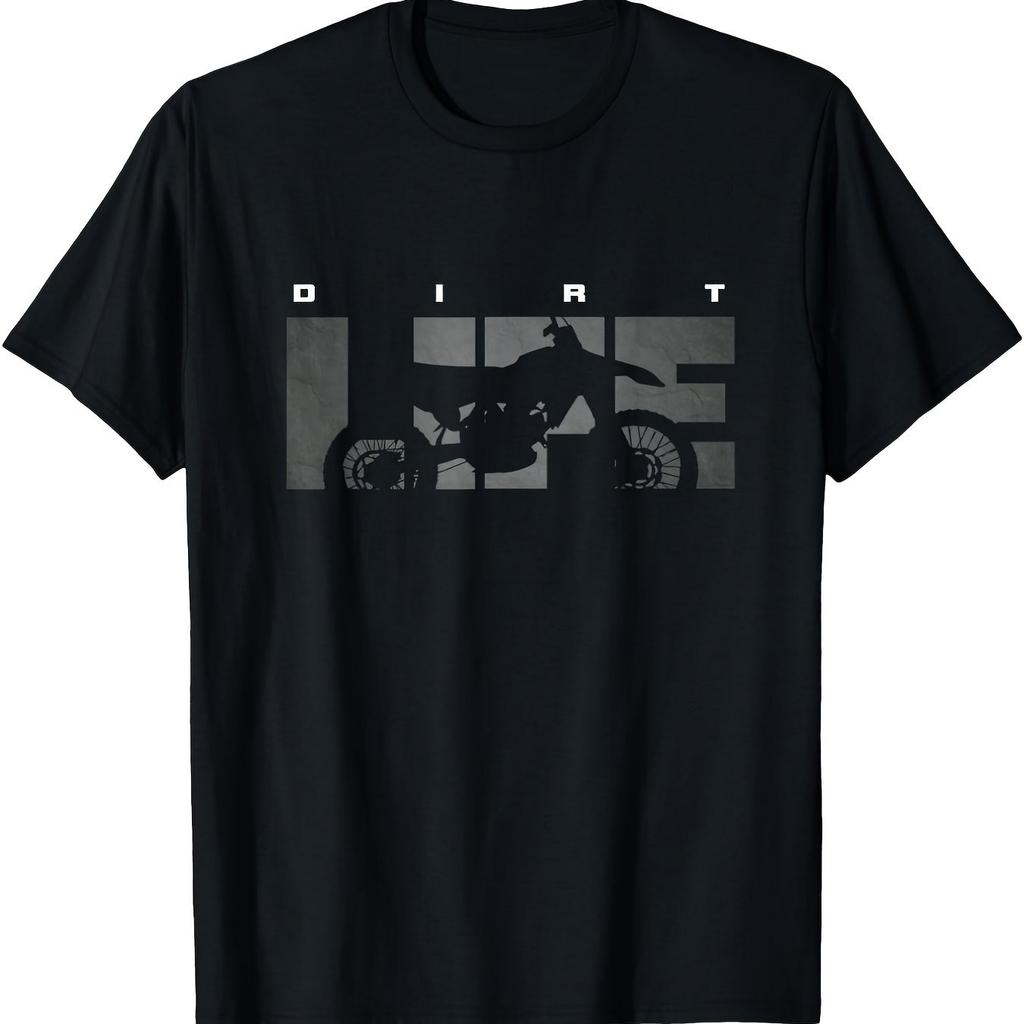 Dirt Bike Rider Graphic Tee Men Unisex Soft Cotton Crew Neck Motocross Dirt Sports Casual TShirt