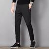 Men's Ice Silk Pants Summer Men's Casual Sports Pants Gray Zipper Pockets Slim Straight Breathable Lightweight Cool Feeling
