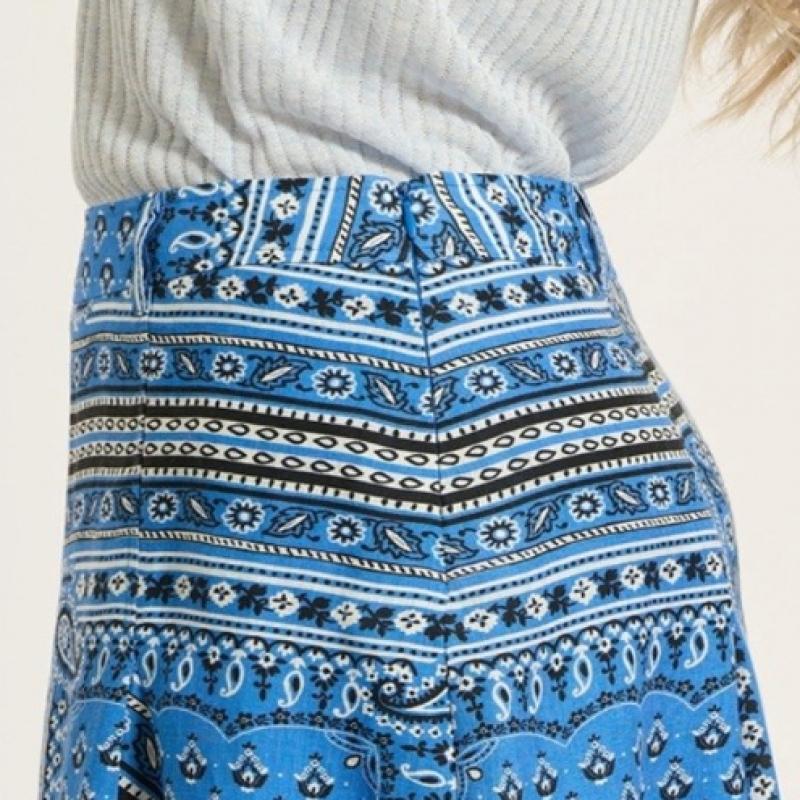 Bcbg Bandana Linen Skirt B5m5s239