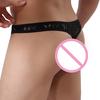 Mens  Underwear Lace Thong Enhance Pouch Patchwork G-String Briefs Pants