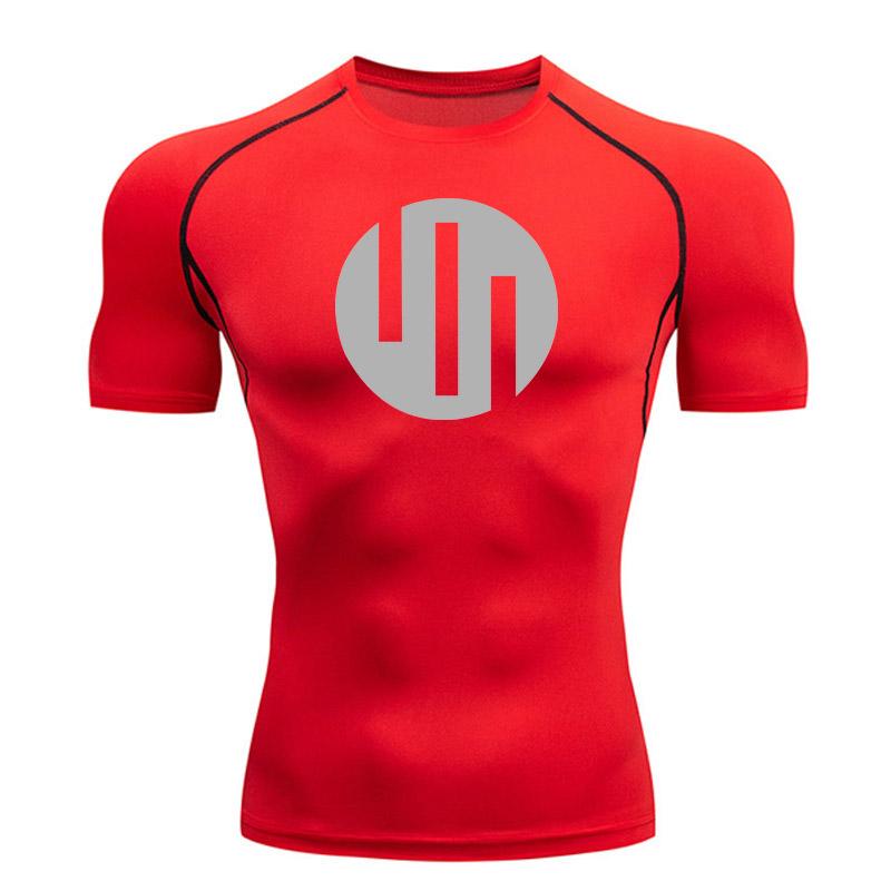 Running T-shirt Short Sleeve White Compression Shirt Men's Gym Exercise Quick Dry Sun Protection Sportswear Muscle Shirt 4XL