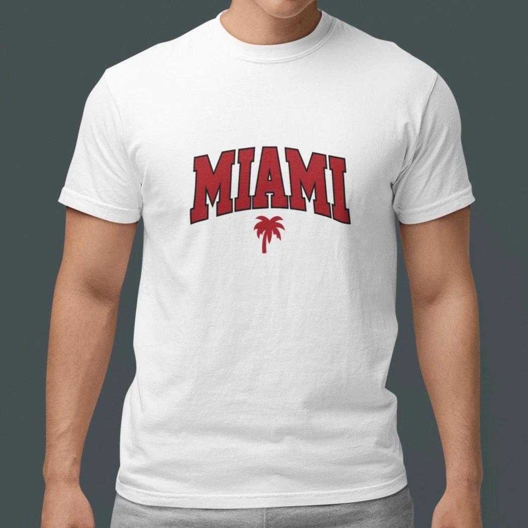Miami Shirt Palm Tree Logo Travel Vacation Souvenir Graphic T-Shirt XXXXL