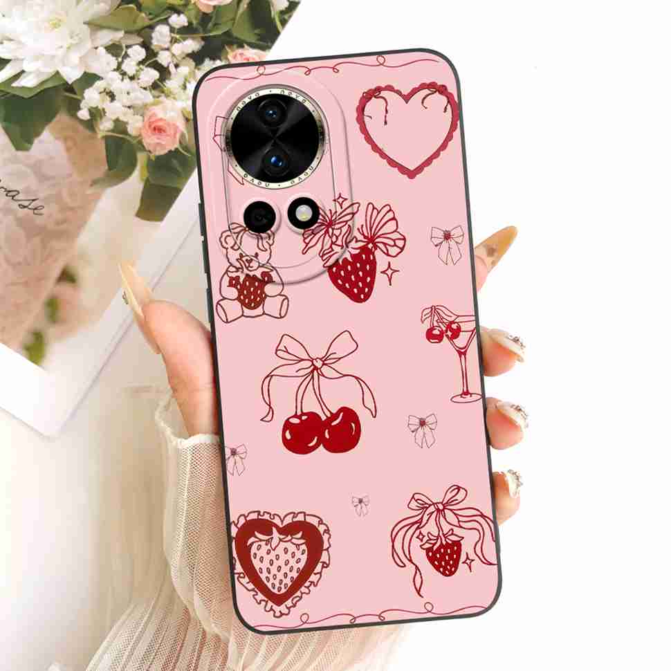 Neu Für Huawei nova 12 5G BLK-AL00 Hülle Luxus Blume Schmetterling Silikon Rückseite Für Huawei Nova12 5G Handyhüllen Bumper