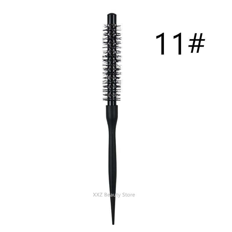 1/5PCS Black Curly Round Hair Comb Aluminum Tube Hair Brush Comb Professional Hairdresser Comb Salon Barber Styling Tool