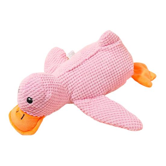 Pet Teeth Grinding Toy Multi-purpose Plush Duck Toy Interactive Rattle Design Chew Toy Dental Health Dog Toy
