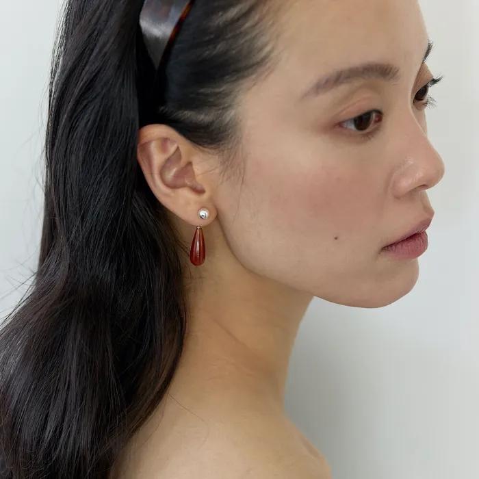 [onyx] Drop Earring - Pumpkin