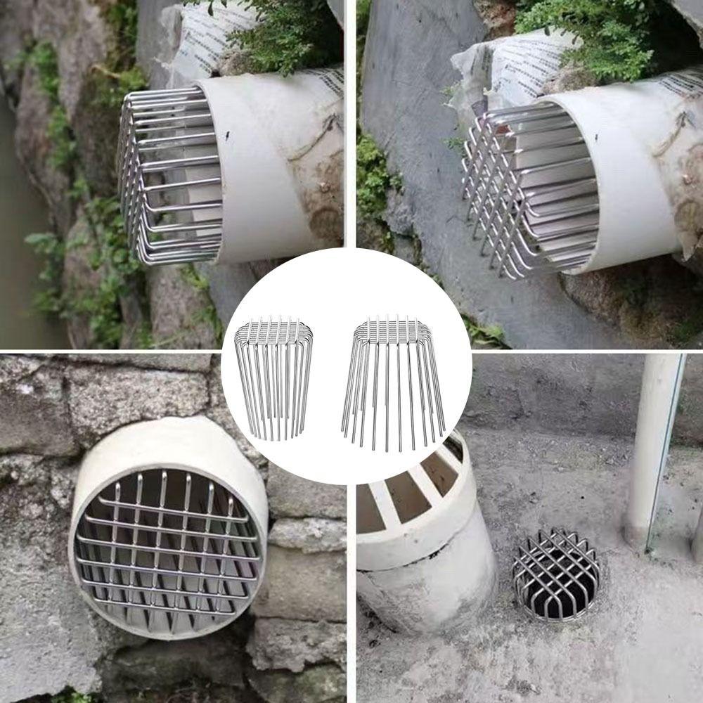 2Pcs Heavy Duty Pipe Protection Net Stainless Steel Anti-Rodent Net Cover Roof Floor Drain