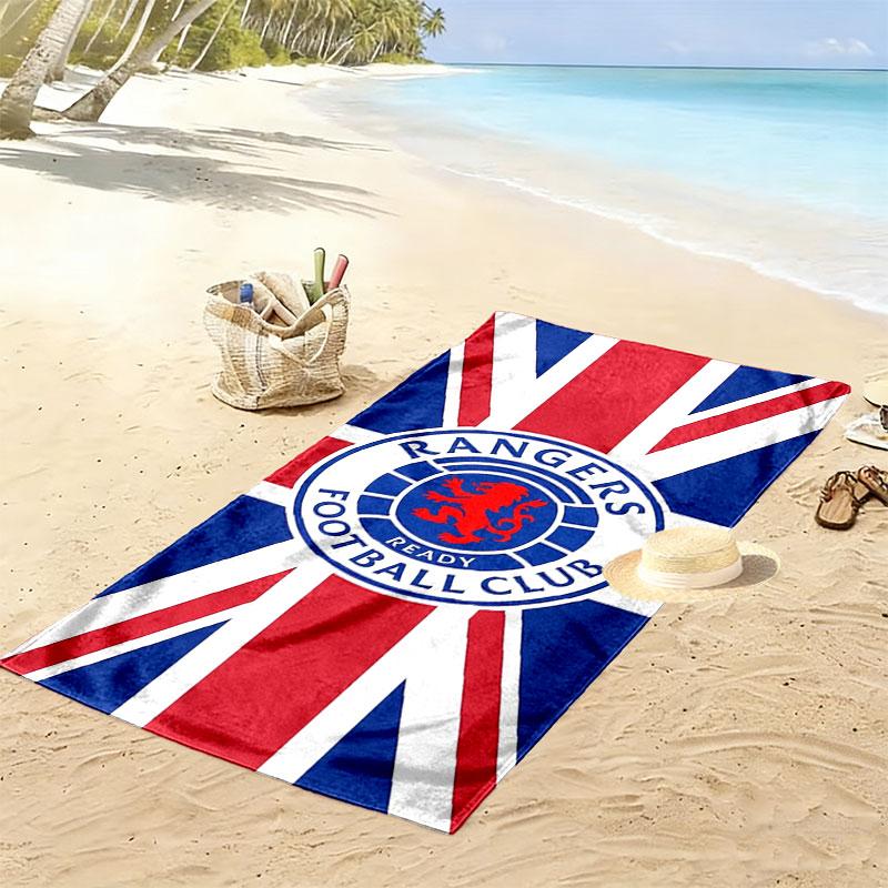 Asciugamano da Spiaggia Rangers F.C. Stampato, Asciugamano Grande Morbido Asciugatura Rapida per Spiaggia Campeggio Nuoto