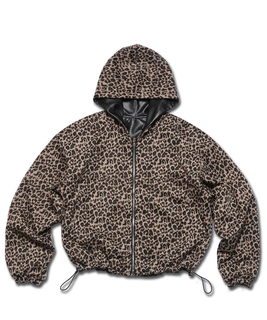 Rockpsycho Reversible Leopard Print Zip-Up Brown