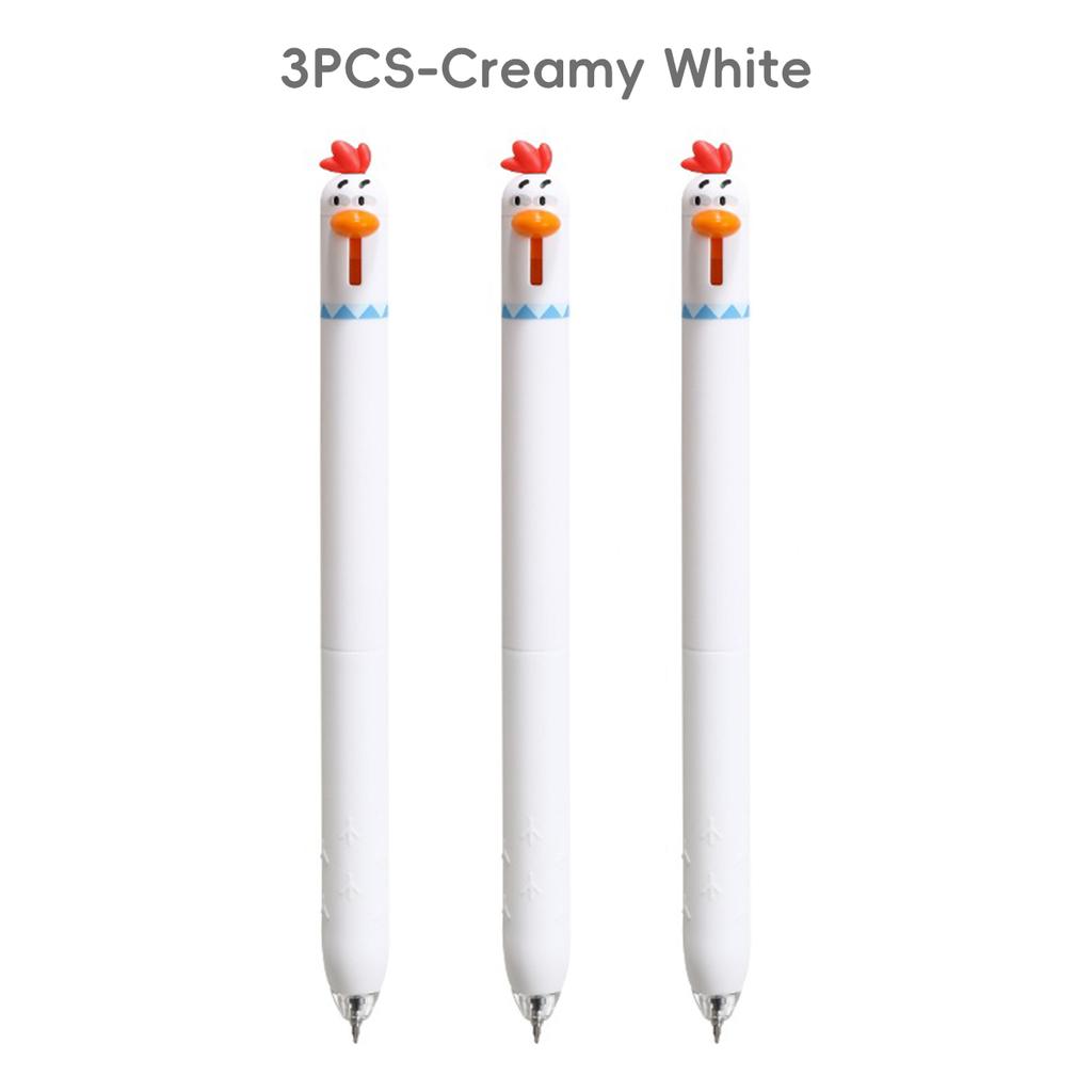 Cute Chicken Click Pen Stress Relief Fidget Toy Exam Must Have 0.5mm Fast-Drying Ink Gel Pen for School Office Back To School