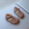 Boys Girls Closed-toe Leather Sandals New Summer Toddler Beach Sandals Soft Sole Simple Retro Trendy Kids Barefoot Shoes
