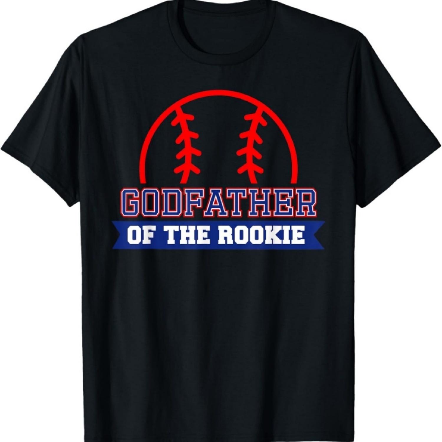 

Godfather of Rookie 1st Birthday Baseball Theme Matching T-Shirt XXXXXL чёрный