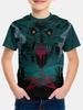 Animal Wolf Pattern 3d Printe Children's Tops Summer Boy's Round Neck Casual Short Sleeve Comfortable Kids Clothes T Shirt