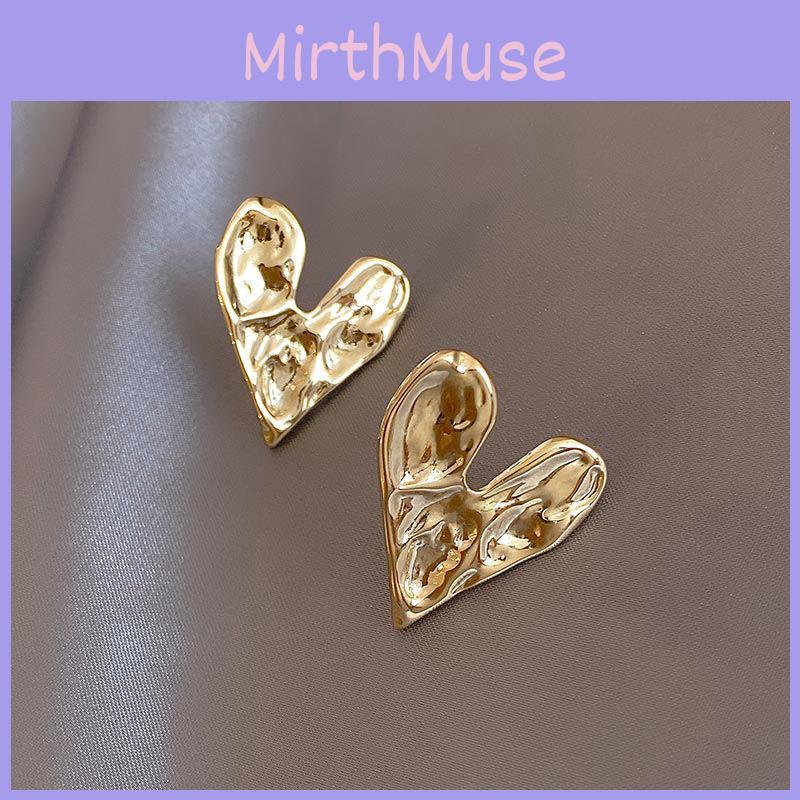 And Simple Elegant Gold Heart Shape Earrings For Women Trendy Jewelry Fashion
