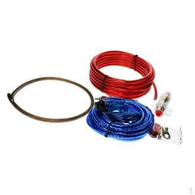 Set of Stereo Audio Subwoofer Wiring Wire Cable Kit Low Noise and Distortion