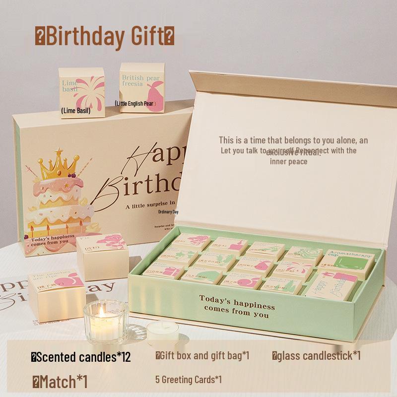 Подарочная коробка ароматических свечей высокого класса для девочек: Креативный сувенир на день рождения