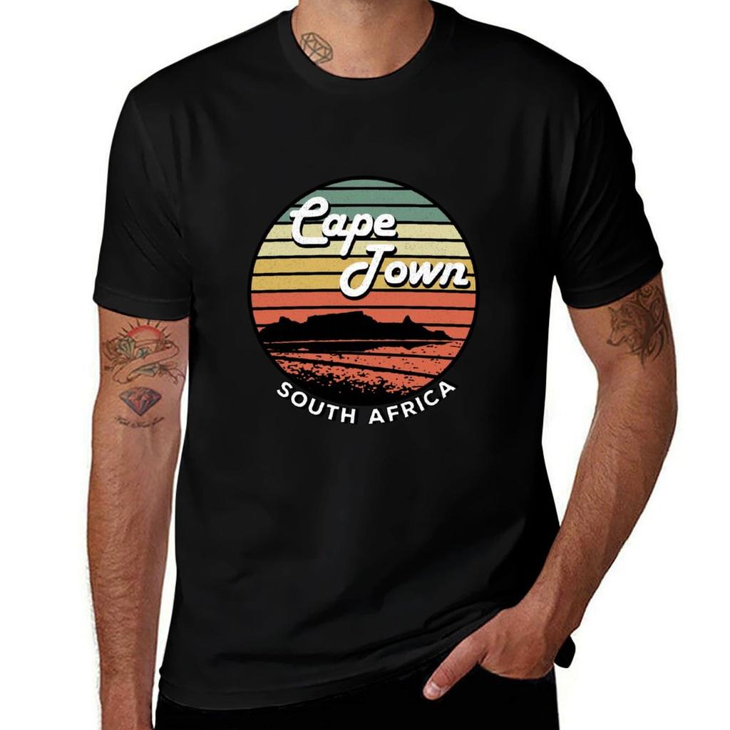 Cape Town Table Mountain South Africa Vintage Tshirt Big Size Short Sleeve Casual Top Tshirt