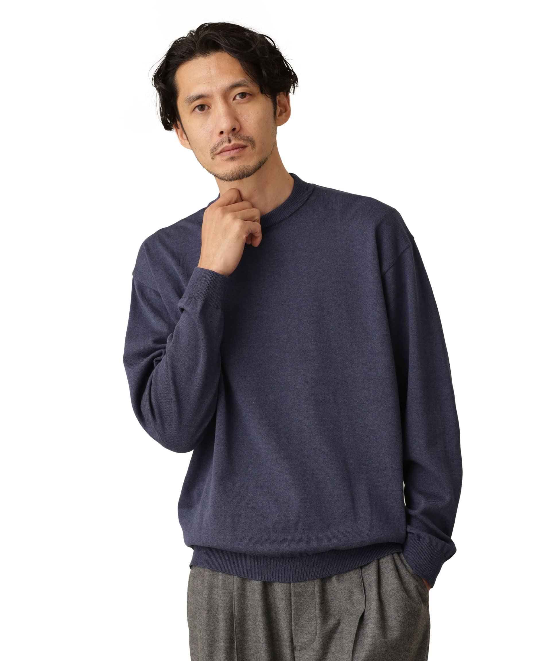 

T Long Sleeve Knit M Blue Section [Nano Universe] LB.03/Jacket D. LB.03