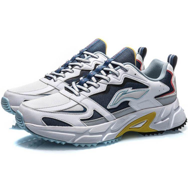 Li-Ning Non-Slip Wear-Resistant Low-Top Running Shoes Men Sneakers Deep-Water-Duck-Blue ARLQ001-3